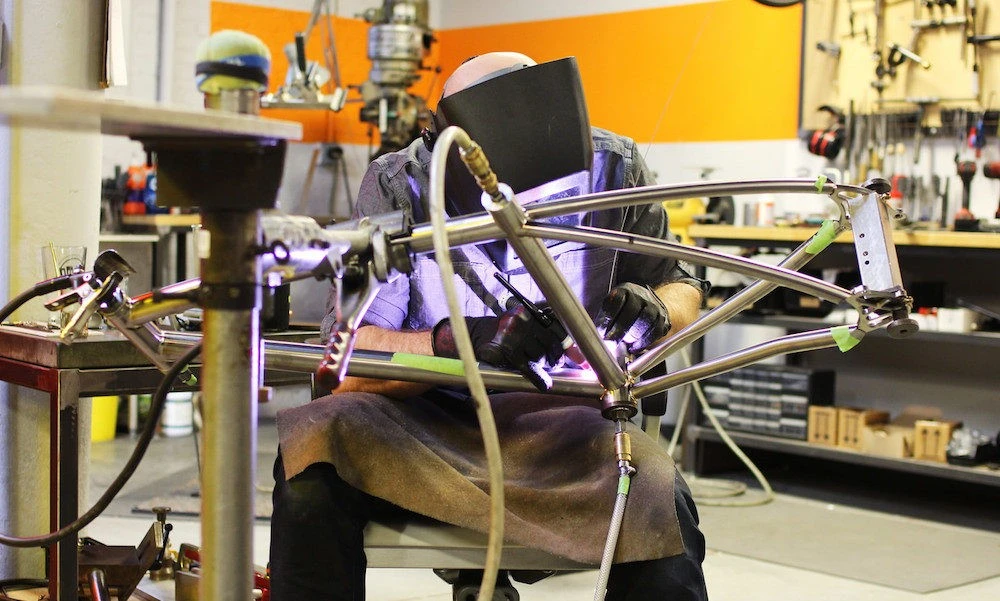 Titanium frame welding process